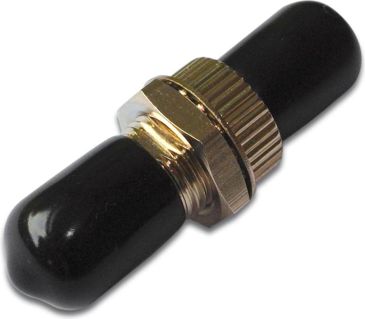 Actual product image Digitus ST / ST Simplex Coupling Zirconia Ceramic Sleeve Metal Housing Black Caps Multimode (Network coupling)