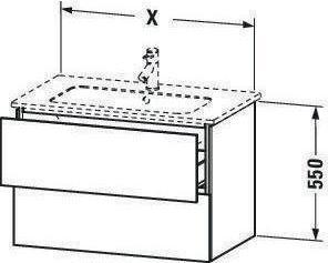 Image du produit Duravit Meuble sous-vasque L-CUBE 1020x481x550mm noyer naturel (102 x 48 x 55 cm)