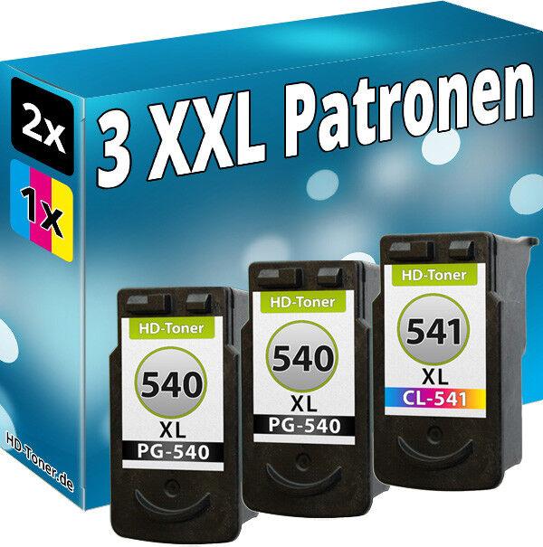 Produktbild Druckfuxx 3 TINTE PATRONEN für CANON 2xPG-540+CL-541 XL MG3550 MG4250 MX370 MG32