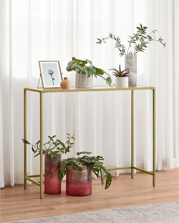 Actual product image Vasagle Konsolentisch 100.5 x 80 cm, Gold, Tiefe: 20