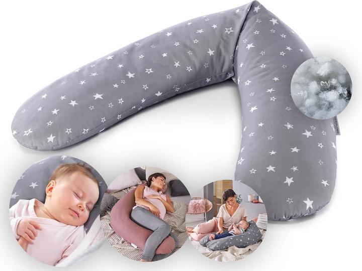 Image du produit Theraline Coussin d'allaitement "The Original" avec rembourrage en fibres creuses de polyester, y compris la (190 cm)
