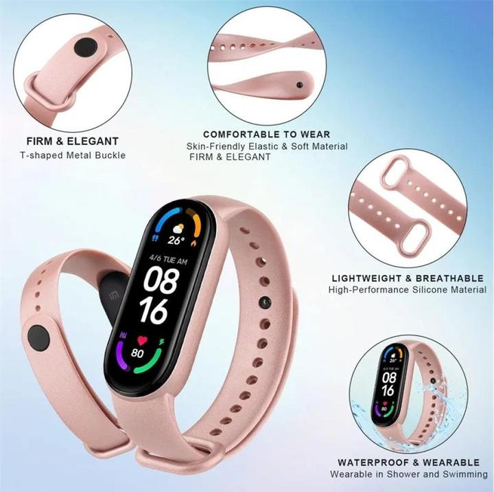 Actual product image Screenguard Xiaomi Smart Band 7 Silicone Strap replacement wristband (Silicone)