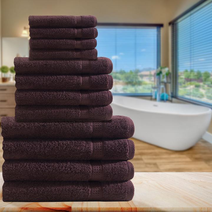 Immagine prodotto Casativo Set di asciugamani 12 pezzi, 4 asciugamani per gli ospiti, per le mani e per la doccia ciascuno (70 x 140 cm, 50 x 30 cm)