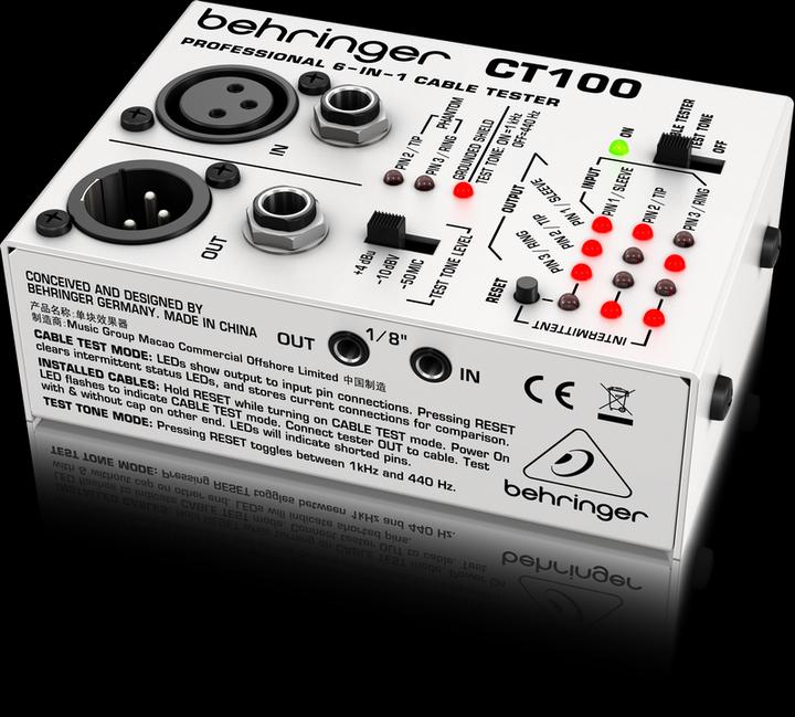 Immagine prodotto Behringer Prova cavi CT100 (Tester di cavi audio)
