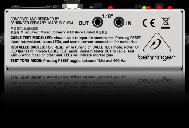 Immagine prodotto Behringer Prova cavi CT100 (Tester di cavi audio)