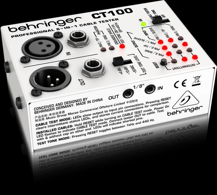 Immagine prodotto Behringer Prova cavi CT100 (Tester di cavi audio)