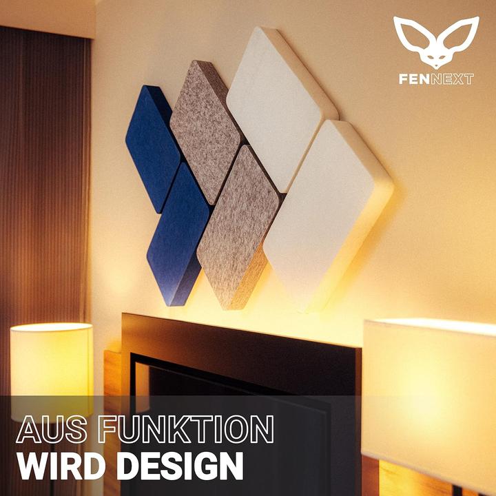 Actual product image Fennext 9 Stück 3D Schallabsorber-Paneele Vliesduo für Akustikdämmung (9 pcs.)