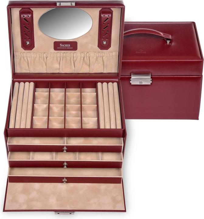 Produktbild Sacher 77.107.015043 - Schmuckkasten Lena new classic rot Leder
