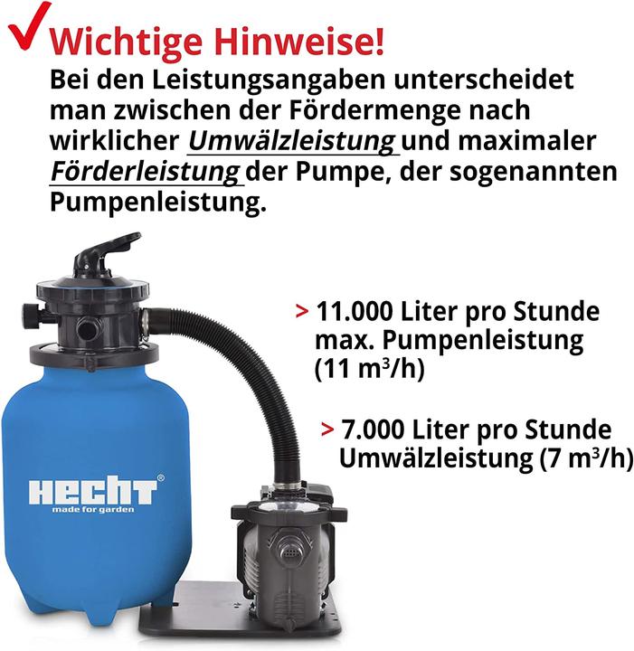 Produktbild Hecht 302113 Sandfilteranlage