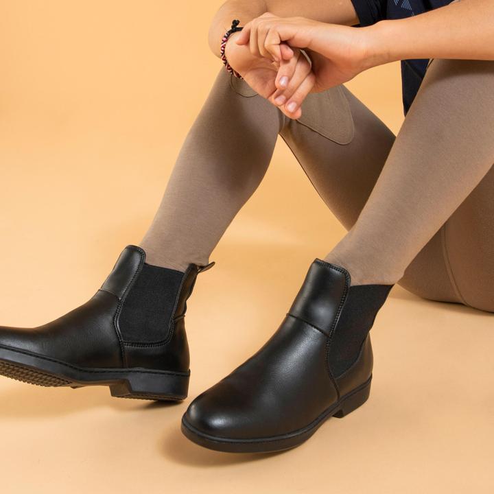 Fouganza Reithose 140 Kniebesatz Kinder braun