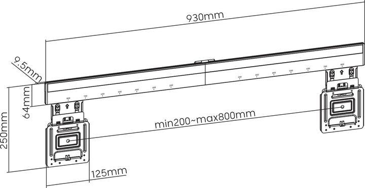 Produktbild Sbox PLB-1948 (43-100/75kg/800x600) (Wand, 100", 75 kg)