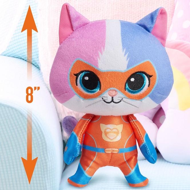 Actual product image Just Play Disney Junior SuperKitties 6.5-inch Small Plush Stuffed Animal, Bitsy, Kitten, Kids Toys f (20 cm)