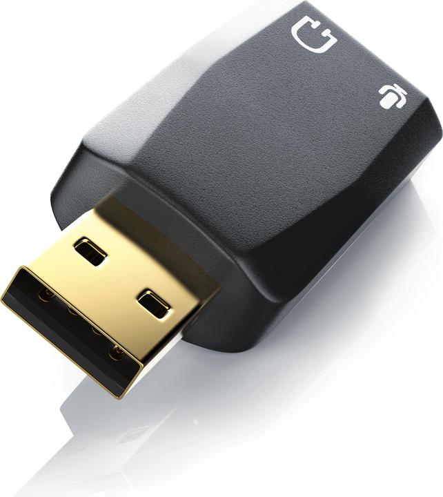 Produktbild CSL USB Soundkarte 5.1 Kanäle, Extern, 5.1 Virtual Surround, Line-Out & Mikrofon-In Anschlüsse, schwarz (USB 2.0)