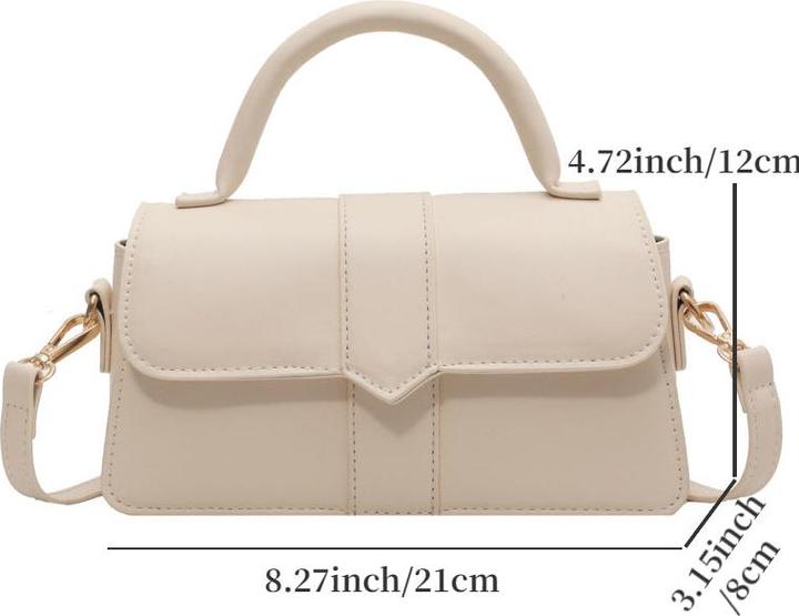 Immagine prodotto Only-Bags.Store Borsa a tracolla strutturata in tinta unita, borsa con manico superiore in tinta unita, borsa in