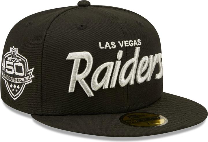 New Era 59Fifty Cap - Las Vegas Raiders Script 50 - 6 7/8 (6 7/8)