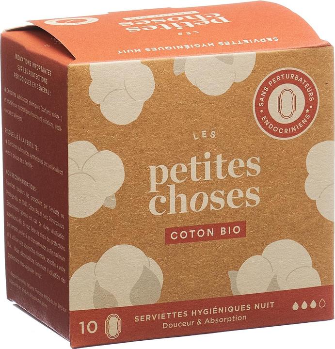 Les Petites Choses Nacht Coton Bio (10 x, Damenbinden)
