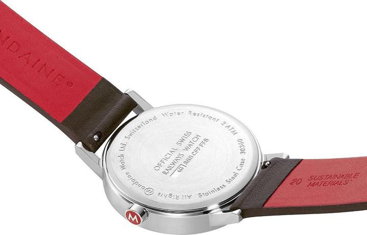 Actual product image Mondaine Classic - Vegan polished (Analogue wristwatch, Swiss made, 40 mm)