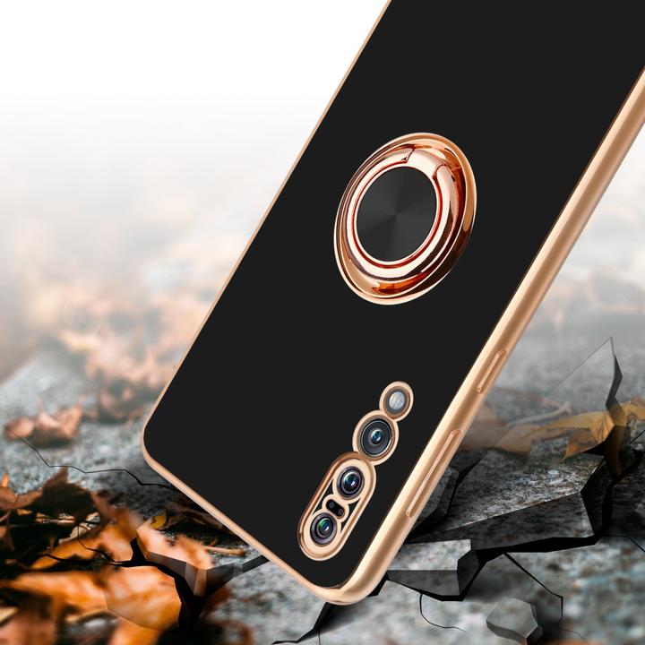 Immagine prodotto Cadorabo Custodia per Huawei P20 PRO / P20 PLUS in TPU con protezione della fotocamera e anello stile LM089 (Huawei P20 Plus, Huawei P20 Pro)