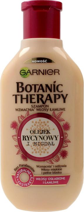 Garnier Botanic Therapy Shampoo Strengthens Brittle Hair Oil Castor And Almond 400Ml (400 ml, Flüssiges Shampoo)