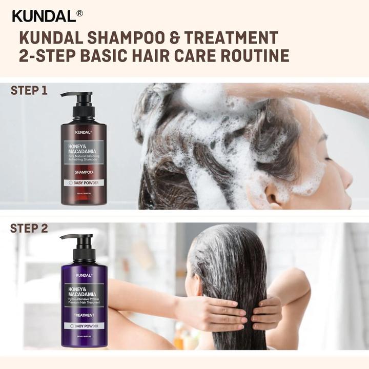 Immagine prodotto Kundal Honey and Macadamia Nature Shampoo Baby Powder 500ml (500 ml, Shampoo liquido)
