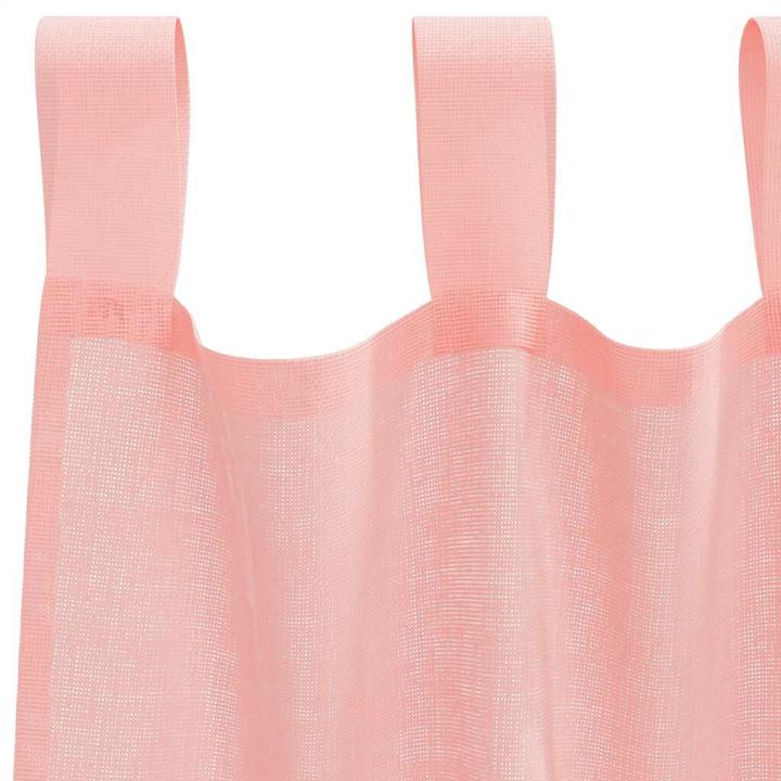 Produktbild VidaXL Voile Vorhänge mit Stangentaschen 2 Stk. Rosa (140 x 175 cm)