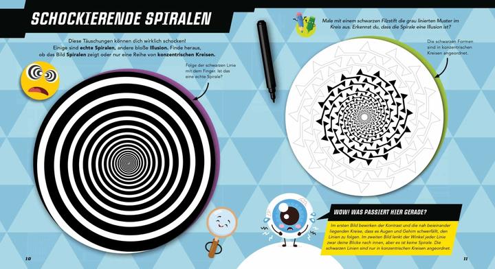 Image du produit Mach mit! - Optische Illusionen: Zeichnen, ausmalen, basteln, rätseln, spielen! Das Aktivbuch für (Allemand, Laura Baker, 2020)