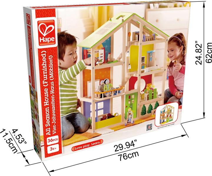 Produktbild Hape Vier-Jahreszeiten-Haus möbliert