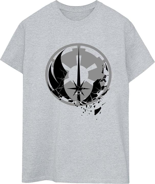 Star Wars ObiWan Kenobi Fractured Logos TShirt (M)