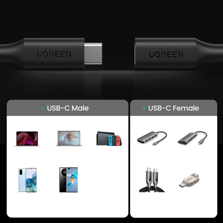 Actual product image Ugreen USB C – USB C (1 m, USB 3.2 Gen 2, 100 W)