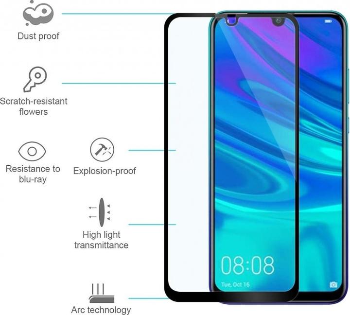 Produktbild Screenguard Huawei P Smart+ 2019 Full Screen Panzerglas Schutzfolie 2.5D 9H (1 Stück, Huawei P Smart+ (2019))