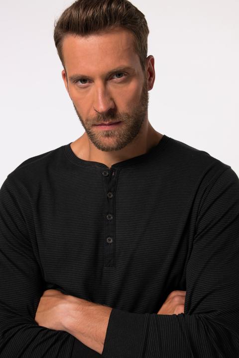 Produktbild JP1880 JP 1880 Henley, Langarm, Ringel, Knopfleiste (5XL)