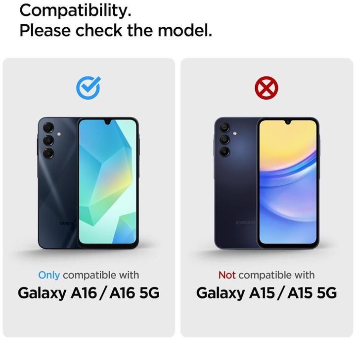 Actual product image Spigen Galaxy A16 / 5G Glass Screen Protector GLAS.tR Slim 2PCS Clear (2 Piece, Samsung Galaxy A16, Samsung Galaxy A16 5G)