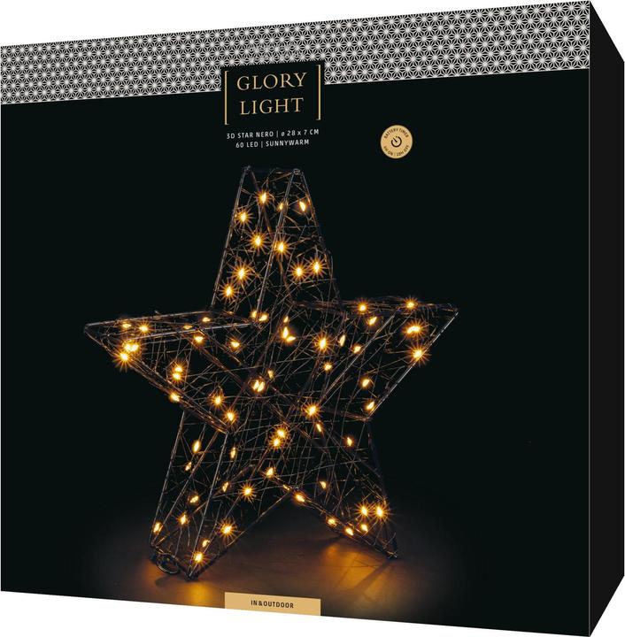 Actual product image STT Table Decoration 3D Star Nero M, 28 cm