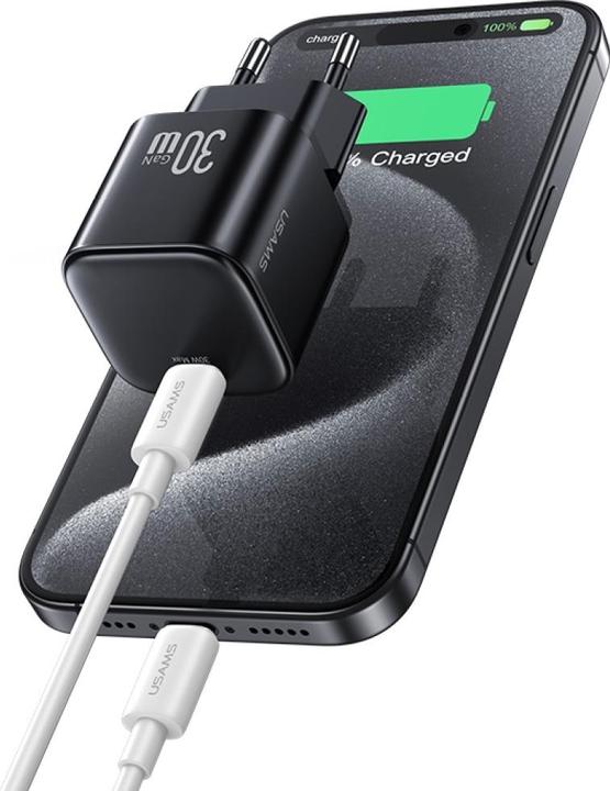Immagine prodotto Usams Wall Charger JO Series CC262 30W USB-C + 1m USB-C/USB-C White (30 W)