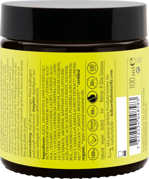Image du produit Farfalla Beurre pour le corps Madagascar Pot 100 ml (Beurre corporel, 100 ml)