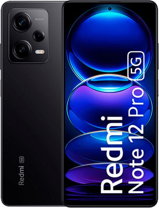 Productafbeelding Xiaomi Redmi Note 12 Pro 5G (8GB) (128 GB, Middernachtelijk zwart, 6.67", Dubbele SIM, 50 Mpx, 5G)