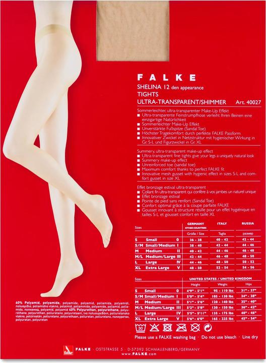 Immagine prodotto Falke Shelina 12 TI (12 DEN, 40 - 42)