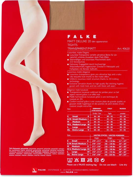 Actual product image Falke Matt Deluxe 20 (20 DEN, 38 - 40)