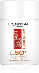 Immagine prodotto L'Oréal Paris Revitalift Clinical Anti-UV Fluid SPF 50+ con Vitamina C Antiossidante 50ml (Crema solare, SPF 50+, 50 ml)