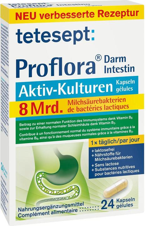 Actual product image Tetesept Proflora Gut Active Cultures (24 Piece, Capsules, 12.80 g)