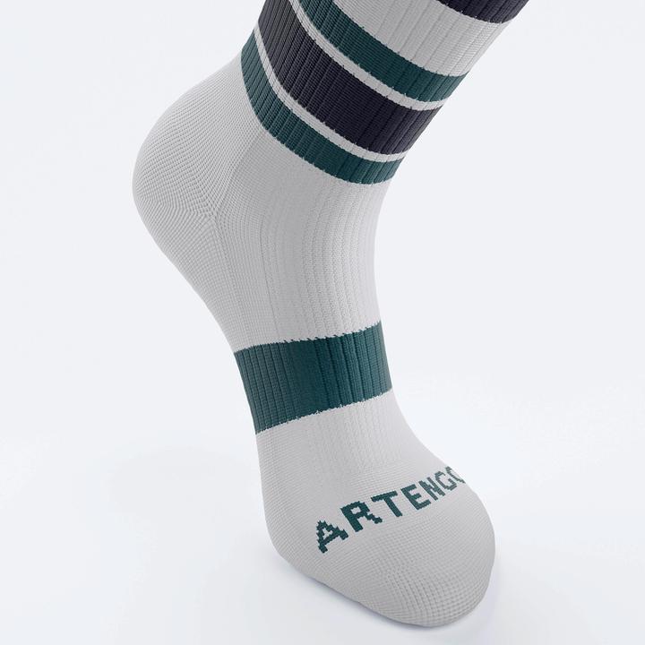 Image du produit Artengo Lot de 4 chaussettes de tennis hautes - RS300 motif bleu, vert/bleu (43, 46)