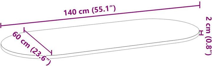 Actual product image VidaXL Lyndsey (140 x 60 x 2 cm)
