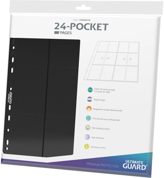 Immagine prodotto Ultimate Guard Ordner-Einlagen 24-Pocket QuadRow Pages Schwarz 10 Stk
