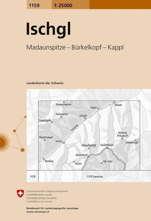 Produktbild Landkarte 1159 Ischgl 1:25'000