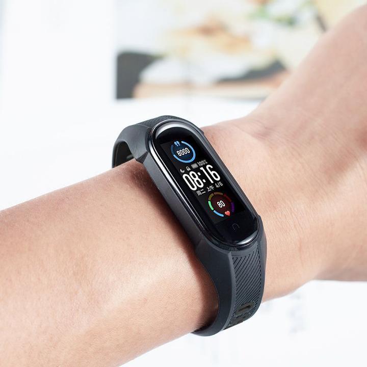 Produktbild Tech-Protect Armor Strap for Xiaomi Mi Smart Band 5/6/7/NFC - Black (TPU Gummi)