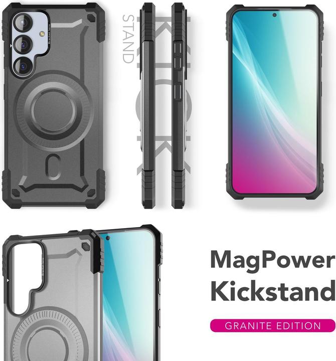 Image du produit Nalia Granite - Armor Panzer Hülle mit MagSafe Ring und Ständer - Military Hardcase (Samsung Galaxy S25)