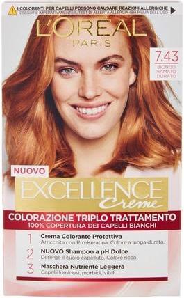 Produktbild L'Oréal Paris L'OREAL Excellence 7.43 Golden Copper Haarfärbemittel (7.43 Kupfer Gold Blond)