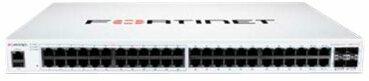 Actual product image Fortinet FS-148F-POE Network Switch L2 Gigabit Ethernet (10/100/1000) Power over Ethernet (PoE) 1U White (48 Ports)