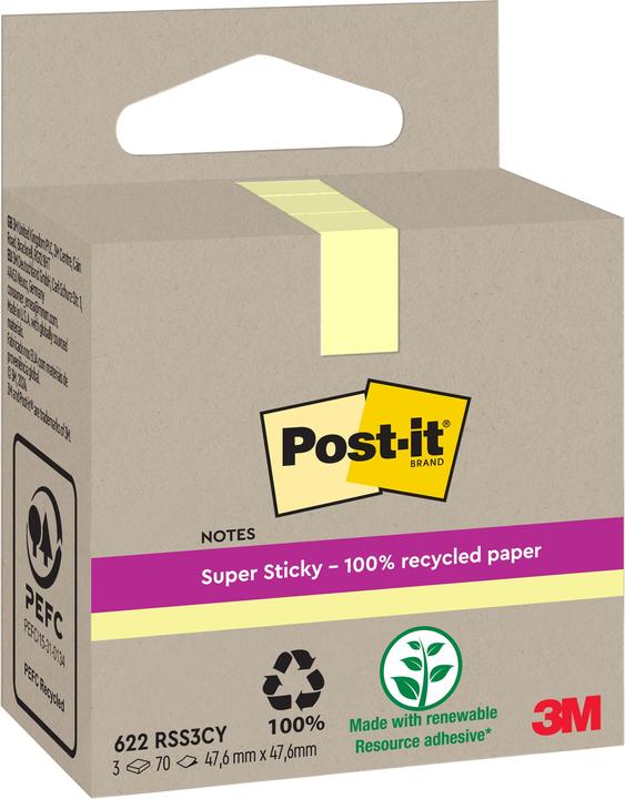 Actual product image Post-it Super Sticky Sticky Notes Recycling