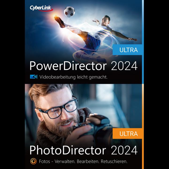 Immagine prodotto CyberLink PowerDirector 2024 Ultra & PhotoDirector 2024 Ultra Duo Codice di download ESD (1 Utente, 1 Dispositivi/Utenti, Senza limiti)